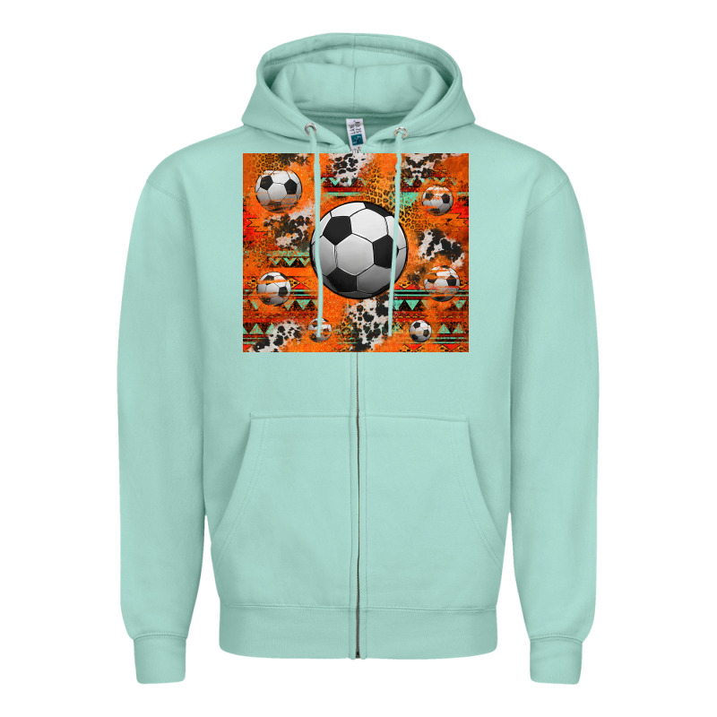 Soccer Aztec Glitter Tumbler Zipper Hoodie by Jasminsmagicworld | Teevron