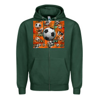 Sports Green soccer aztec glitter tumbler Zipper Hoodie - Jasminsmagicworld