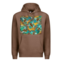 Chestnut honeycomb and bees with leopard Premium Hoodie - Artiststas