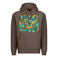 Coffee honeycomb and bees with leopard Premium Hoodie - Artiststas