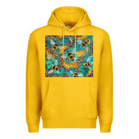 Lemon honeycomb and bees with leopard Premium Hoodie - Artiststas