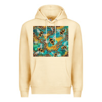 Pina Colada honeycomb and bees with leopard Premium Hoodie - Artiststas