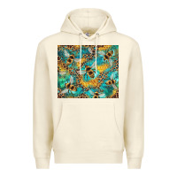 Sandshell honeycomb and bees with leopard Premium Hoodie - Artiststas