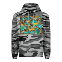 Slate Camo honeycomb and bees with leopard Premium Hoodie - Artiststas