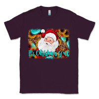 Plum it's Christmas y'all background Classic Tee - JahusDesignShop