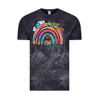 Cloud Black school rainbow Vintage Tee - AdoDesignShop