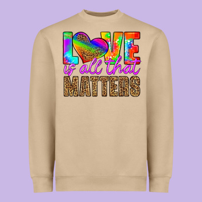 Love Is All That Matters Heavyweight Sweatshirt Designed By Hra Design Shop