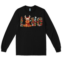 Black love christmas reindeer Long Sleeve Tee - Jasminsmagicworld