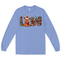 Colony Blue love christmas reindeer Long Sleeve Tee - Jasminsmagicworld