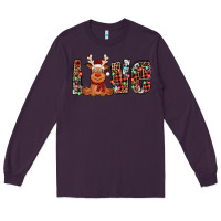 Plum love christmas reindeer Long Sleeve Tee - Jasminsmagicworld