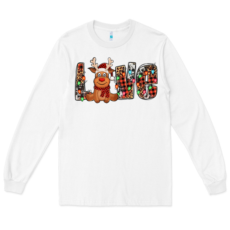 Love Christmas Reindeer Long Sleeve Tee by Jasminsmagicworld | Teevron