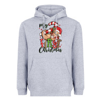 Heather Grey my first christmas cute christmas sloth Heavyweight Hoodie - MaliasSmallBusiness