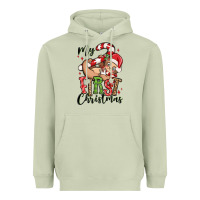 Matcha my first christmas cute christmas sloth Heavyweight Hoodie - MaliasSmallBusiness