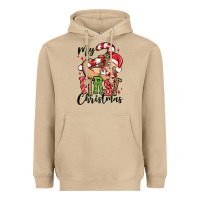 Mushroom my first christmas cute christmas sloth Heavyweight Hoodie - MaliasSmallBusiness