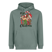 Sage my first christmas cute christmas sloth Heavyweight Hoodie - MaliasSmallBusiness