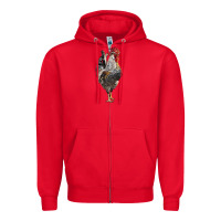 Red cream legbar rooster Zipper Hoodie - LillyAllenDesigns