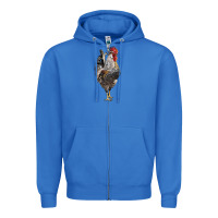 True Royal cream legbar rooster Zipper Hoodie - LillyAllenDesigns