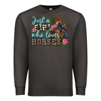 Smoke just a girl who loves horses Premium Sweatshirt - MaliasSmallBusiness