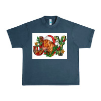 Midnight Navy christmas heifer joy Urban Heavy Tee - FaDigitalArtStudio