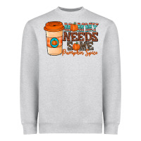 Heather Grey mommy needs some pumpkin spice Heavyweight Sweatshirt - CowhideDigitalArt