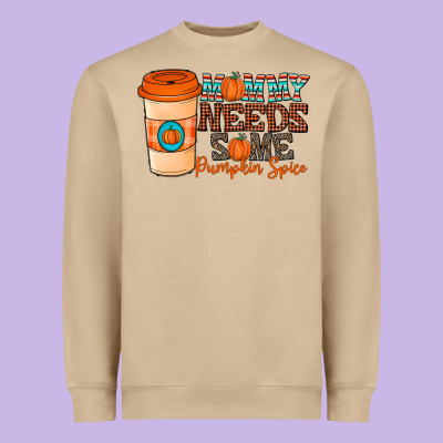 Mommy Needs Some Pumpkin Spice Heavyweight Sweatshirt Designed By Cowhidedigitalart