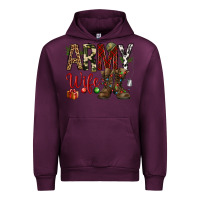 Mauve Wine Christmas Army wife Urban Hoodie - NancyCooperArtShop