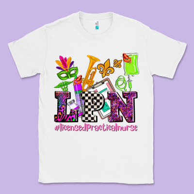 Mardi Gras Lpn Licensed Practical Nurse Classic Tee Designed By Adodesignshop