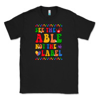 Black see the able not the label Classic Tee - CowhideDigitalArt