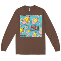 Chestnut back to school seamless pattern Long Sleeve Tee - BundleAndBundleShop