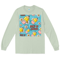 Matcha back to school seamless pattern Long Sleeve Tee - BundleAndBundleShop