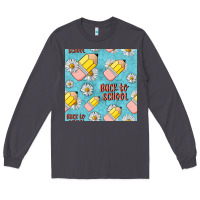 Smoke back to school seamless pattern Long Sleeve Tee - BundleAndBundleShop