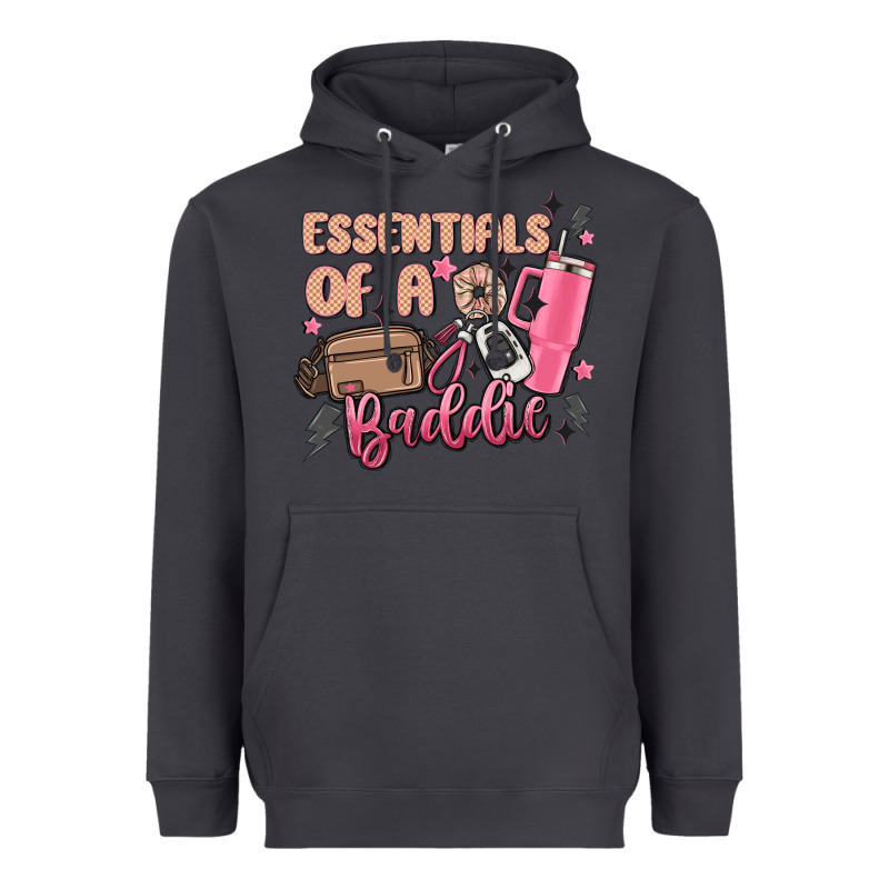 Essentials Of A Baddie Heavyweight Hoodie by MaliasSmallBusiness | Teevron
