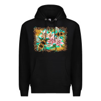 Black bees and lilies with leopard Premium Hoodie - Artiststas