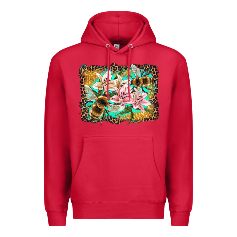 Bees And Lilies With Leopard Premium Hoodie by Artiststas | Teevron