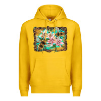 Lemon bees and lilies with leopard Premium Hoodie - Artiststas