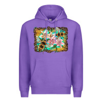 Purple bees and lilies with leopard Premium Hoodie - Artiststas