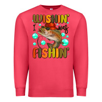 Cardinal wishing i was fishing Premium Sweatshirt - MaliasSmallBusiness