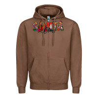 Chestnut santa claus lady of guadalupe Zipper Hoodie - Jasminsmagicworld