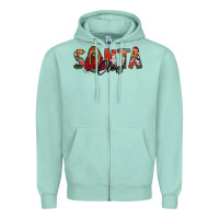Seafoam santa claus lady of guadalupe Zipper Hoodie - Jasminsmagicworld
