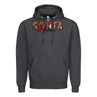 Smoke santa claus lady of guadalupe Zipper Hoodie - Jasminsmagicworld