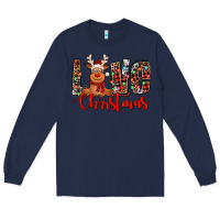 Navy love christmas reindeer Long Sleeve Tee - Jasminsmagicworld