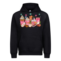 Black Pink gingerbread coffee cups Urban Hoodie - texasbilliewilder
