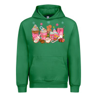 Emerald Pink gingerbread coffee cups Urban Hoodie - texasbilliewilder