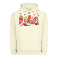 Pigment Pistachio Pink gingerbread coffee cups Urban Hoodie - texasbilliewilder