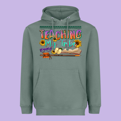 Teaching My Tribe Heavyweight Hoodie Designed By Nancycooperartshop