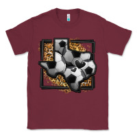 Burgundy leopard soccer texas map Classic Tee - Jasminsmagicworld