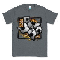 Charcoal Heather leopard soccer texas map Classic Tee - Jasminsmagicworld