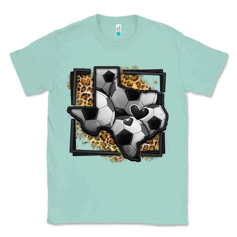 Leopard Soccer Texas Map Classic Tee by Jasminsmagicworld | Teevron