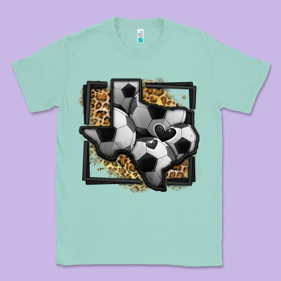Leopard Soccer Texas Map Classic Tee Designed By Jasminsmagicworld