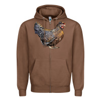 Chestnut Cream Legbar Chicken Zipper Hoodie - LillyAllenDesigns